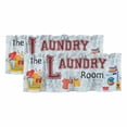 thumbnail image 1 of Laundry Room Valances for Windows, Decorative Rod Pocket Window Valance Curtains, Blue Cartoon Washing Machine Clothes Short Curtain Drapes for Kitchen/Bathroom/Living Room, 2 Panels, 60" W x 18" L, 1 of 8