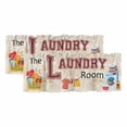 thumbnail image 1 of Laundry Room Valances for Windows, Decorative Rod Pocket Window Valance Curtains, Rustic Farmhouse Washing Machine Clothes Short Curtain Drapes for Kitchen/Living Room, 2 Panels, 54" W x 18" L, 1 of 8