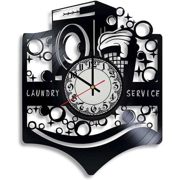 Laundry Room Wall Clock, Decor Laundry Room Wall Clock Laundry Today or Naked Tomorrow Sign Laundry Guide Laundry Room Sign Funny Laundry Figurine
