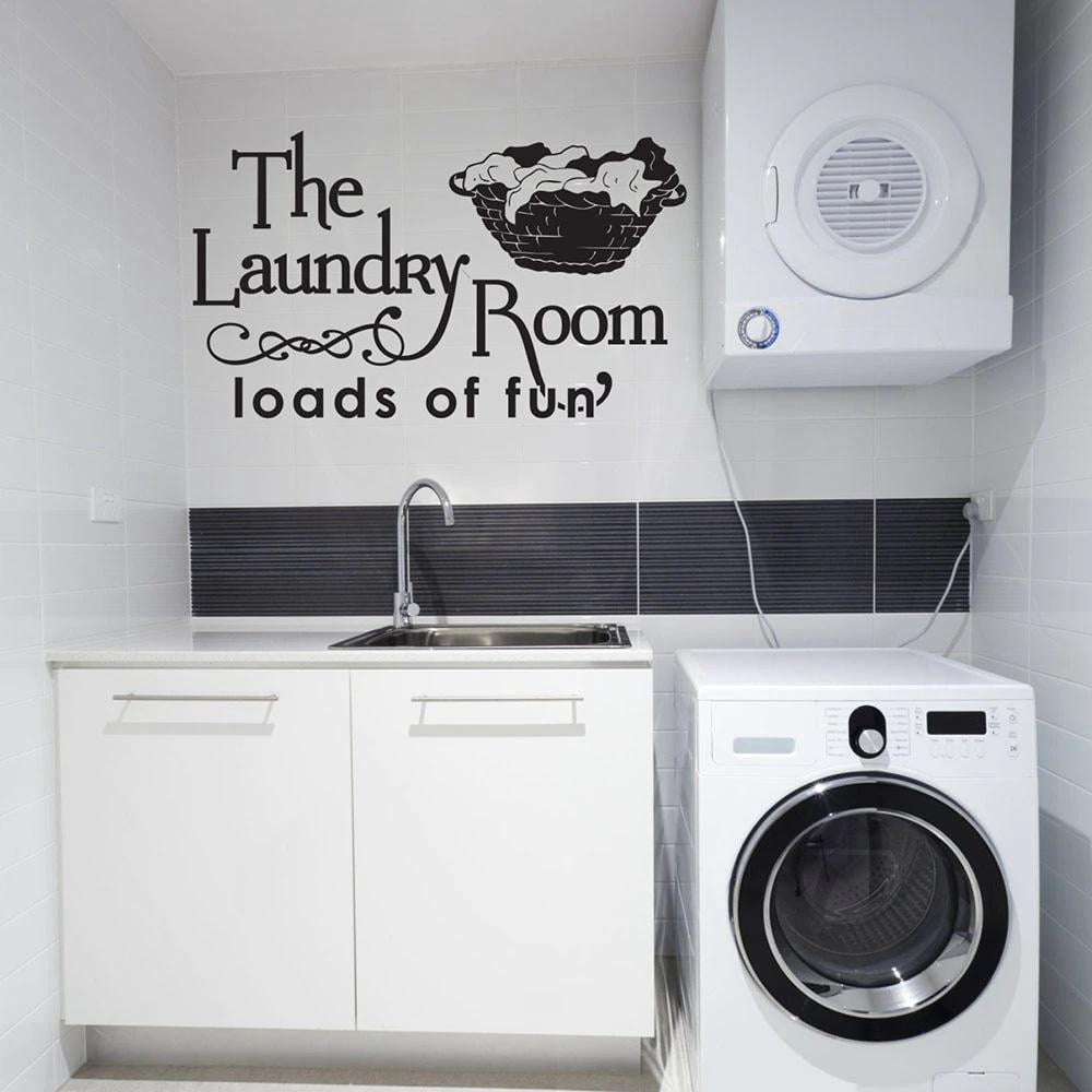 Laundry Room Wall Decal Loads of Fun Quotes Words Interior Decor ...