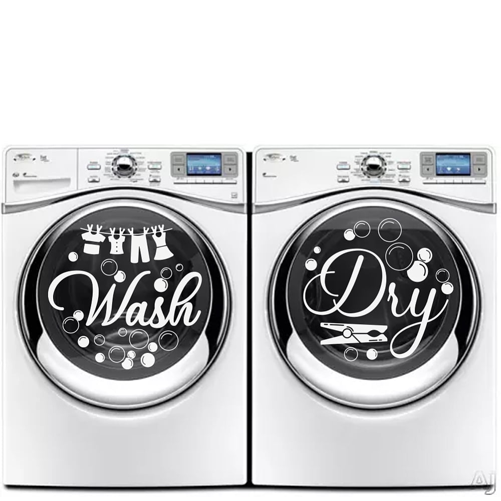 Laundry Room Wall Stickers Wash and Dry Vinyl Wall Decals Washing ...