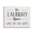 thumbnail image 1 of Laundry Room Wash Dry Fold Repeat Typography Graphic Art Gallery Wrapped Canvas Print Wall Art, 1 of 7
