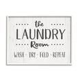 thumbnail image 1 of Laundry Room Wash Dry Fold Repeat Typography Graphic Art White Framed Art Print Wall Art, 1 of 7