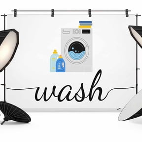 Laundry Room Wash Photography Backdrop 7x5FT, Washing Machine Photo Backdrops, Background for Photography Studio Photo Studio Background, Back Drop for Photoshoot
