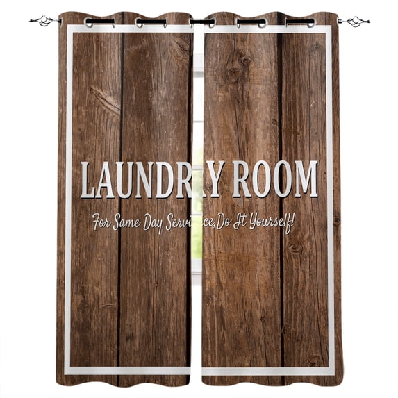 Laundry Room Washing Wash Dry Fold Repeat Curtains For Bedroom Curtains For Living Room Curtains For Living Room Luxury European 2 panels