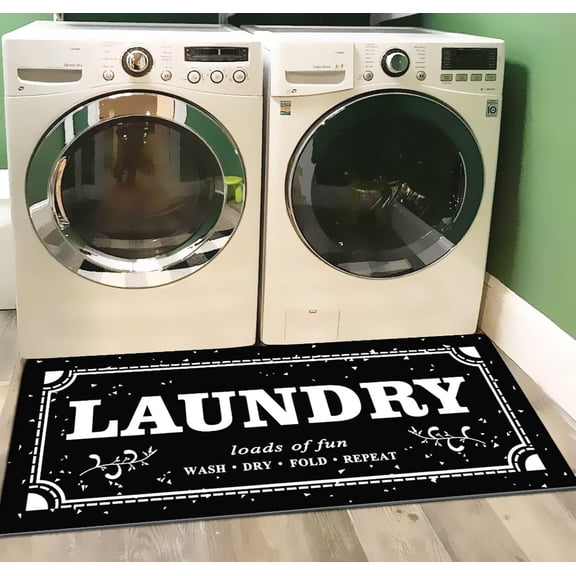Laundry Rug, Non Skid Laundry Room Cheap Wash House Mat Waterproof Floor Runners for Bath Room 48’''x20''''