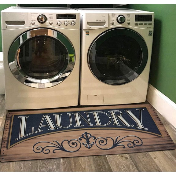 Laundry Rug, Non Skid Laundry Room Cheap Wash House Mat Waterproof Floor Runners for Bath Room 48’''x20''''