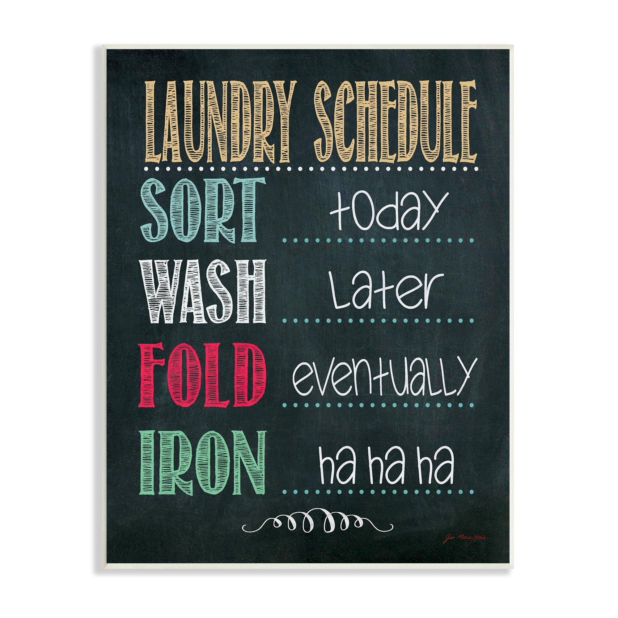 Stupell IndustriesStupell Industries Laundry Schedule Chalkboard Bathroom Wall ArtWall Plaqueby Jo Moulton