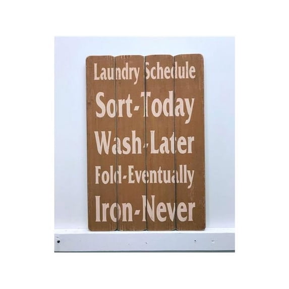 Laundry Schedule Wooden Sign Wall Decor