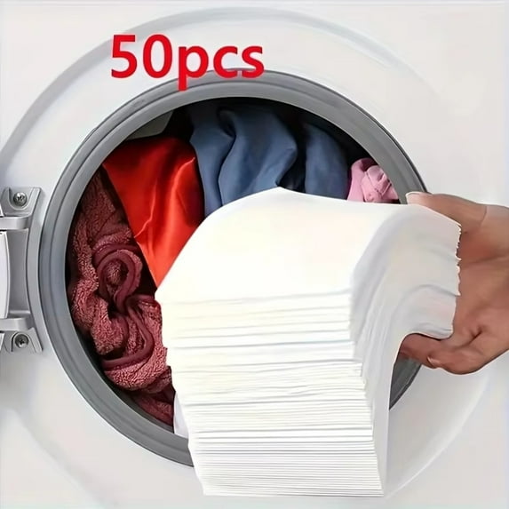 Laundry Sheets 50 Count Trapping Laundry Sheets Prevent Color Bleeding Transfer Mixed Wash Laundry Accessories Color Cloths