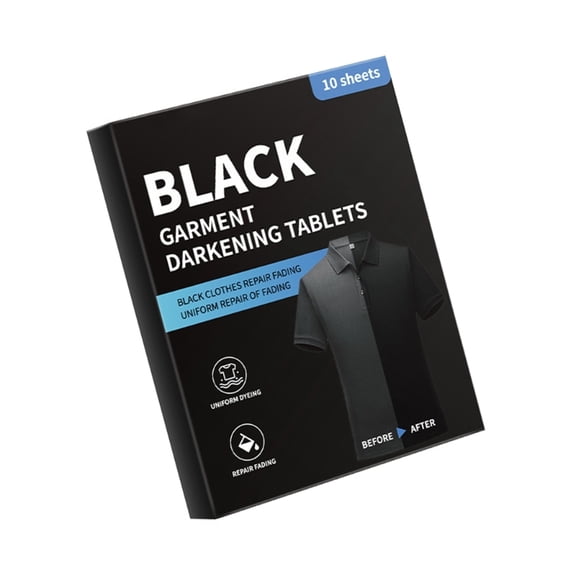 Laundry Sheets Dark Garment Restoration Sheets 10pcs Safe Formula Brightens Black Clothes Fade Prevent for Machine Wash