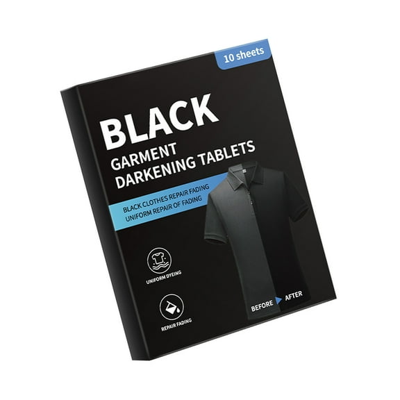 Laundry Sheets Dark Garment Restoration Sheets 10pcs Safe Formulas Brightens Black Clothes Fade Prevent for Machine Wash