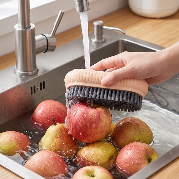 Laundry Shoe Brush, Soft Bristle Cleaning Scrubber with Hanging Hole, Multi-Purpose Brush for Shoe Sink Stove Countertop, Kitchen Bathroom Household Cleaning Tool