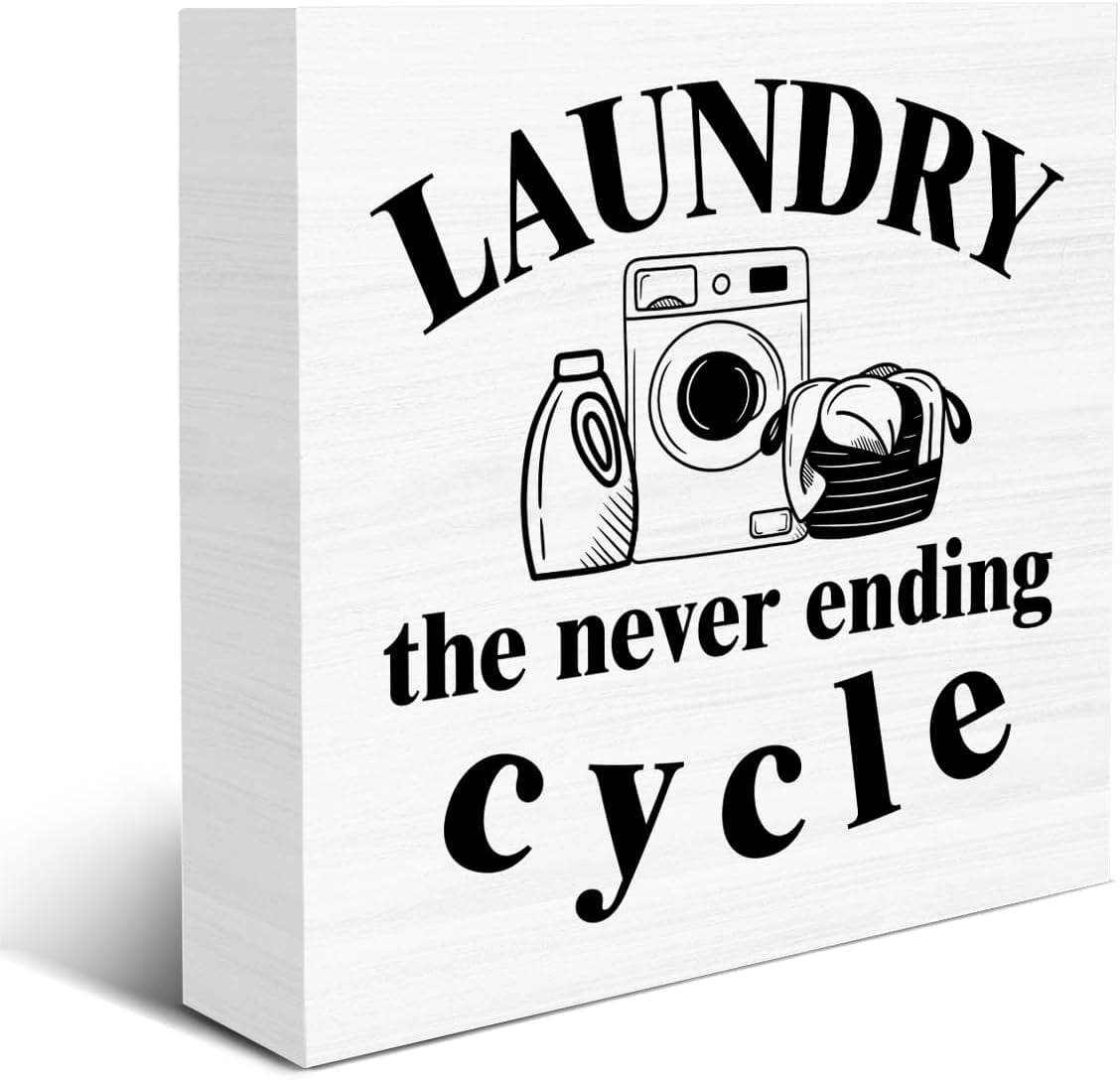 Laundry Sign - Laundry Room Signs Laundry the Never Ending Cycle Wood ...