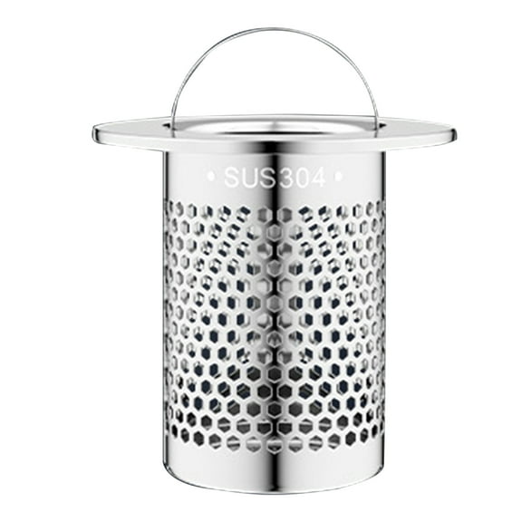 Laundry Sink Drain Strainer, Stainless Steel Rustproof Fine Mesh Drain Catcher, Strainer Basket with Handle, Embedded Multifunctional Sink Filters for Efficient Cleaning