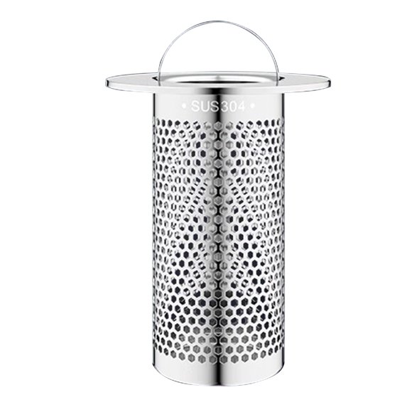 Laundry Sink Drain Strainer, Stainless Steel Rustproof Fine Mesh Drain Catcher, Strainer Basket with Handle, Embedded Multifunctional Sink Filters for Efficient Cleaning