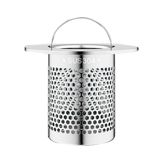 Laundry Sink Drain Strainer, Stainless Steel Rustproof Fine Mesh Drain Catcher, Strainer Basket with Handle, Embedded Multifunctional Sink Filters for Efficient Cleaning