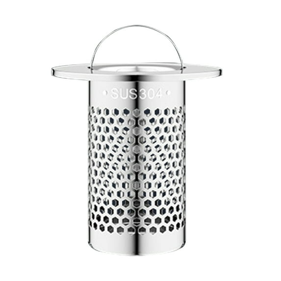 Laundry Sink Drain Strainer, Stainless Steel Rustproof Fine Mesh Drain Catcher, Strainer Basket with Handle, Embedded Multifunctional Sink Filters for Efficient Cleaning