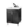 thumbnail image 1 of Laundry Sink with Black Cabinet Matte Black Finish Pull-out Faucet, 1 of 11
