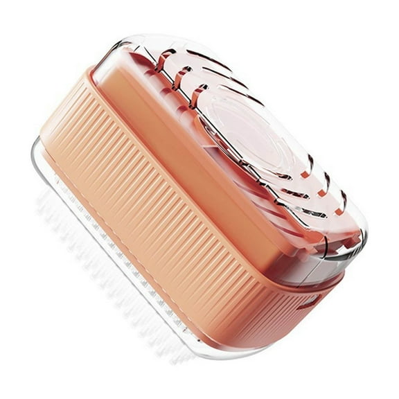 Laundry Soap Box with Roller & Brush - 3-in-1 Foaming Soap Dispenser with Scrubber, Detachable Storage Case for Bar Soap, Drain Holes Keep Dry (Ideal for Bathroom, Kitchen, Cleaning)