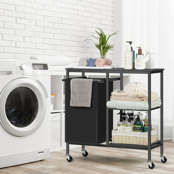Laundry Sorter 2 Section with 45L Pull Out Laundry Bag