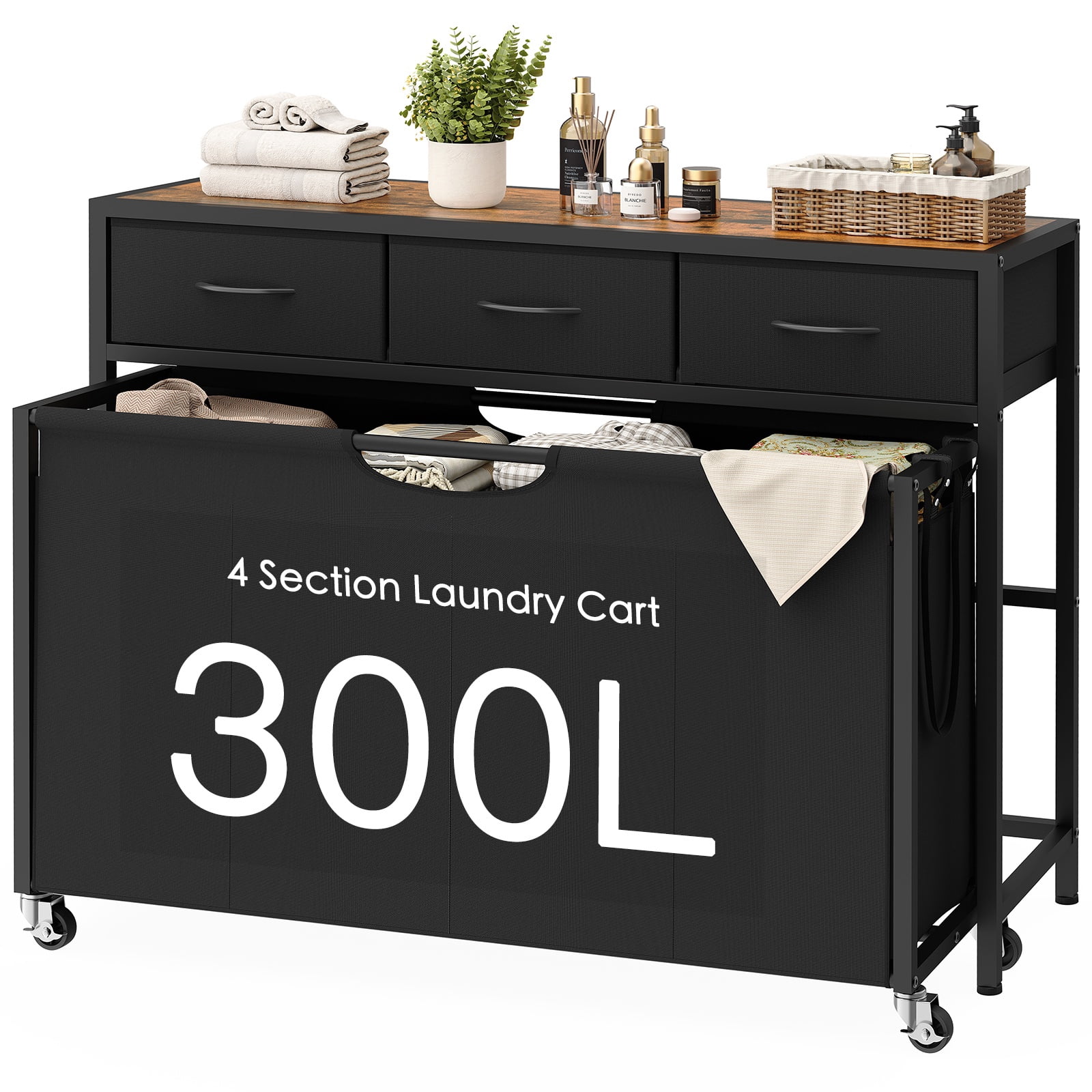 4 Section Laundry Hampernull