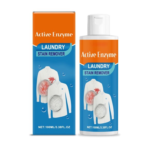 Laundry Stain Remover 100ml, Powerful Laundry Detergent for Pre-Treating Stubborn Stains, Suitable for Hand Washing, Concentrated Stain Remover for Clothes and Fabrics