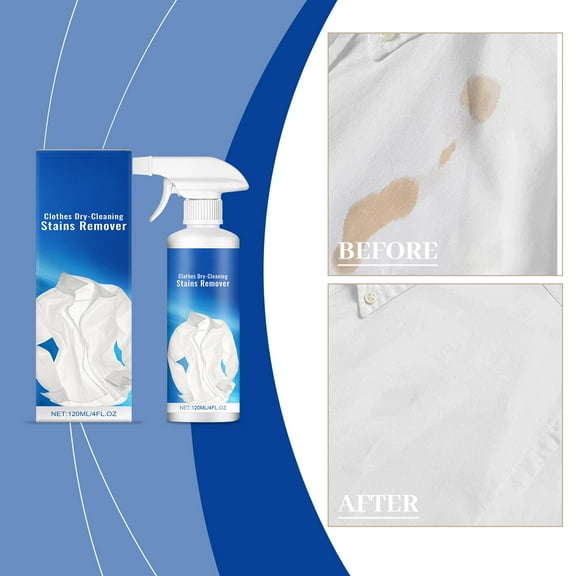 Laundry Stain Remover Clothes Degreasing Degreasing Stains Degreasing Clothing Detergent Stubborn Stains Dry Cleaning Agent Water-free Washing 120ml Deep Clean Clothes
