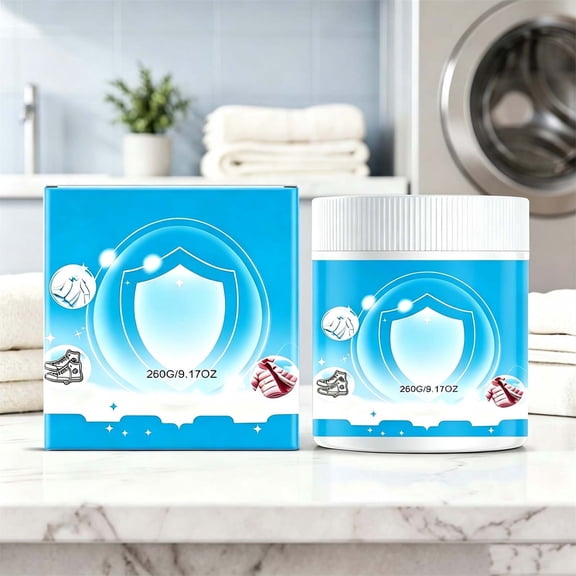 Laundry Stain Remover Paste Multipurpose Garment Dirt Grime Cleaner Spot Whitening for Clothes Shoes Car Upholstery 260g