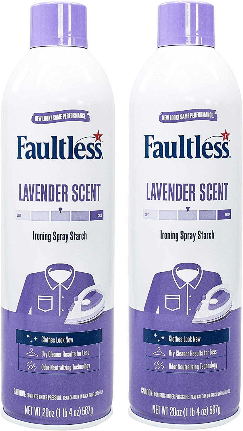 Laundry Starch Spray, Faultless Lavender Spray Starch 20 oz Cans