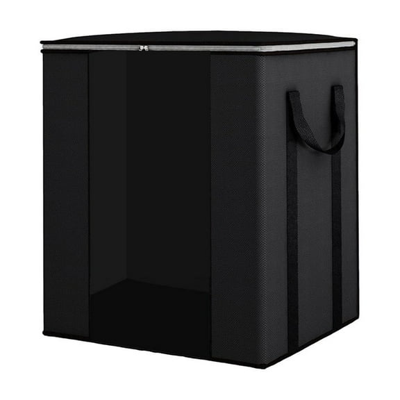 Laundry Storage Bag, Extra Large Laundry Basket, 120L Capacity Quilt Storage Bag with Heavy-Duty Zipper and Reinforced Handles, Gray Non-Woven Fabric for Bedroom and Living Room Organization