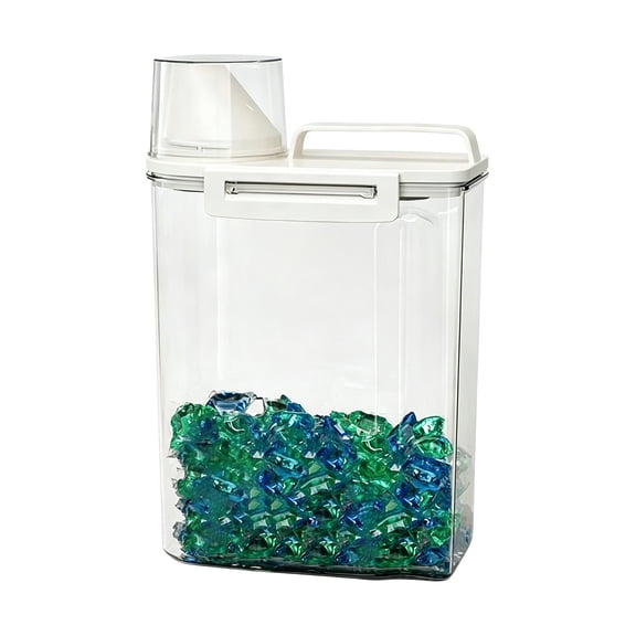 Laundry Storage Container, Large Capacity, 1 Pack,Suitable for Home Laundry Room Storage, for Laundry Pods Detergent Powder Pods Storage