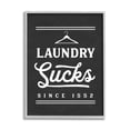 thumbnail image 1 of Stupell Industries Laundry Sucks Phrase Bathroom Clothesline Hanger,16 x 20,Designed by Lettered and Lined, 1 of 7