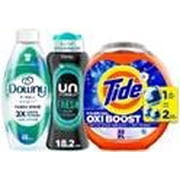 Laundry Ultimate Clean Bundle with Tide Oxi Boost Power PODs, Downy Laundry Beads, and Downy Rinse Out Odor Fabric Rinse