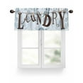 thumbnail image 1 of Laundry Valances for Windows Vintage Flower Country Style Valance Rod Pocket Light Filtering Short Window Treatments Curtains for Kitchen Bathroom Living Room Bedroom, 1 Panel, 60 x 18 Inch, 1 of 7