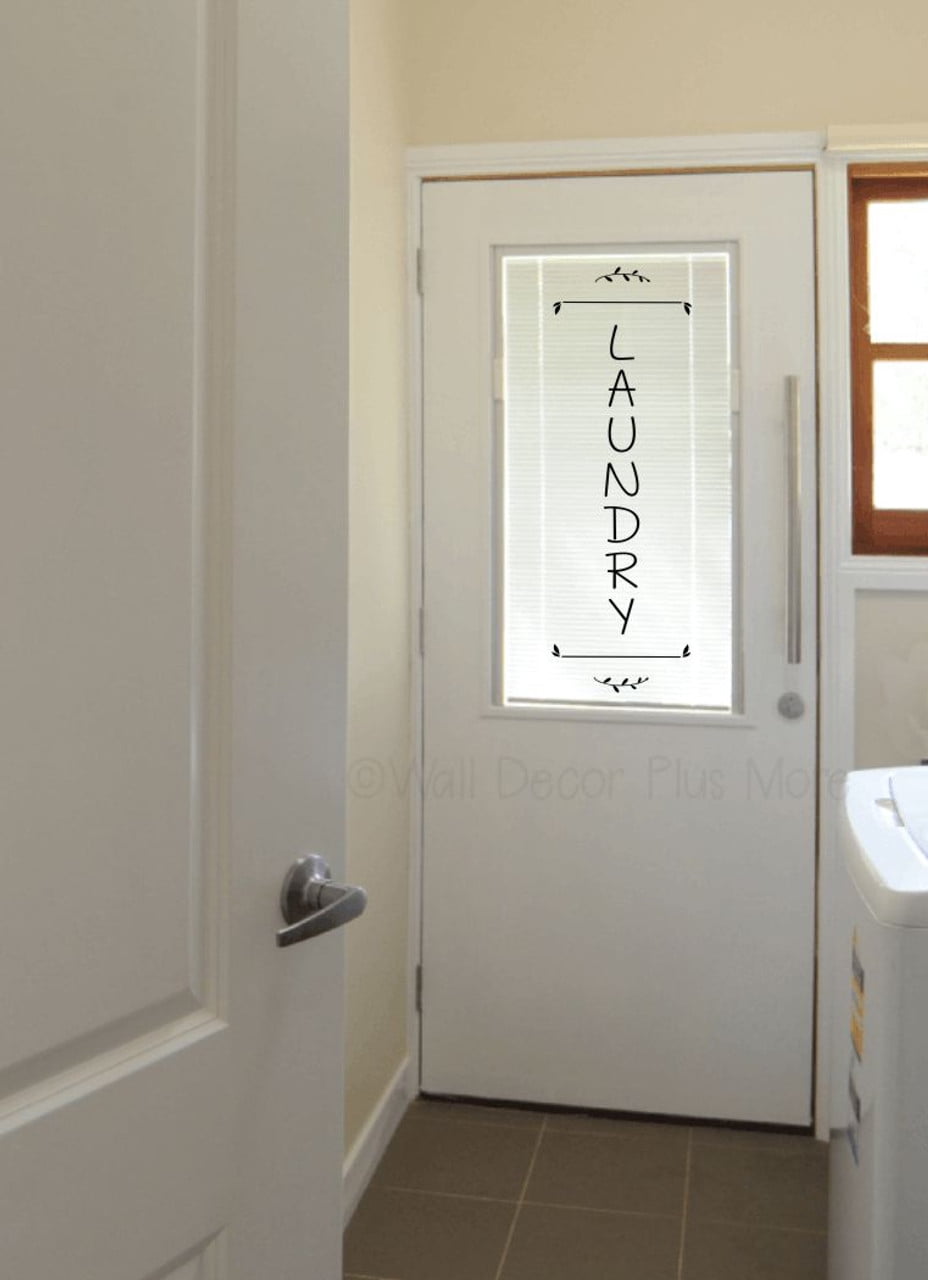 Laundry Letters Laundry Vertical Wall Decal Sticker – 12x36 Inch Vinyl Door Art Decor ...