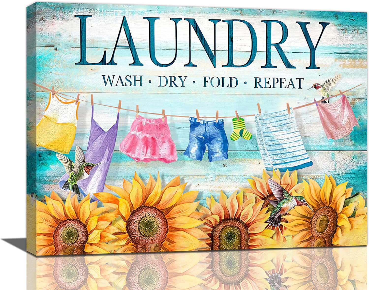 Laundry Wall Art Farmhouse Sunflower Pictures Wall Decor Laundry Room — free download