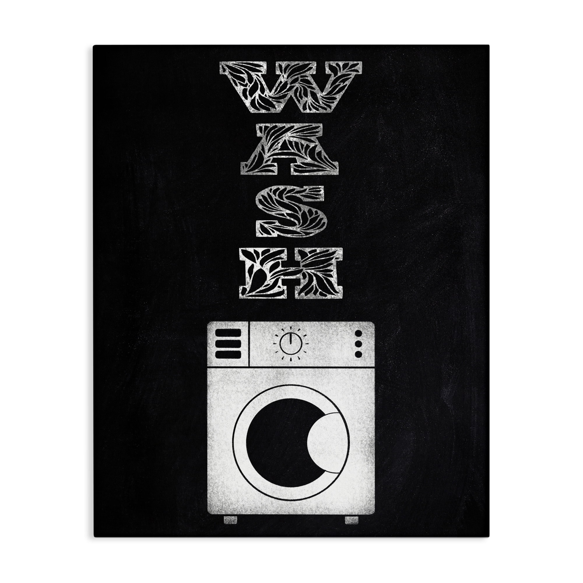 Laundry Wash Ornate Letters Canvas Wall Art, design by Marcus Prime