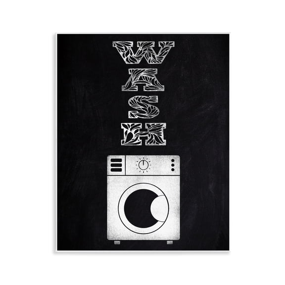 Laundry Wash Ornate Letters Wall Plaque Art, design by Marcus Prime
