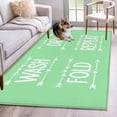 thumbnail image 1 of Laundry Washable Area Rug 3x5 Wash Dry Fold Repeat Arrows Love Heart Green Low-Profile Small Area Rugs with Non Slip Backing Indoor Floor Carpet for Entrance Living Room Bedroom Home Office, 1 of 9
