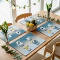 thumbnail image 1 of Laundry Washing Machine Clothes Placemats Set of 4,Wipeable Washable Table Mats for Dining Tables, Blue Gradient Place Mats for Kitchen Event Party Tabletop Decor, 1 of 9