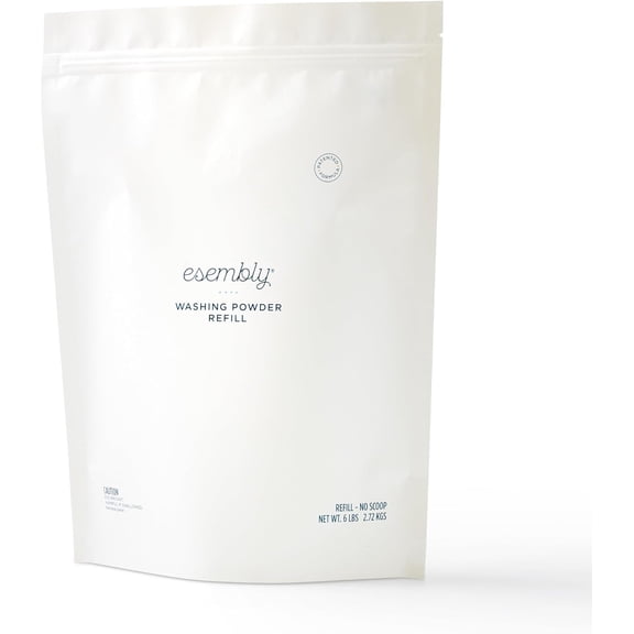 Laundry Washing Powder  HE Mineral Based Detergent for Household Laundry and Cloth Diapers  Patented, Fragrance-Free, EWG Verified, Earth-Friendly, (6lb Refill Bag No Scoop)