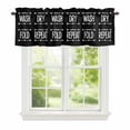 thumbnail image 1 of Laundry Window Valance for Kitchen, Wash Dry Fold Repeat Arrows Love Heart Black Rod Pocket Short Curtain for Small Windows, Light Filtering Decorative Valance, 42 x 18 Inch, 1 Panel, 1 of 9