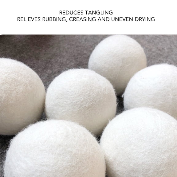 Laundry Wool Balls, 6pc Set, Shorten Drying, Eliminate Static, Eco,Friendly Fabric Care