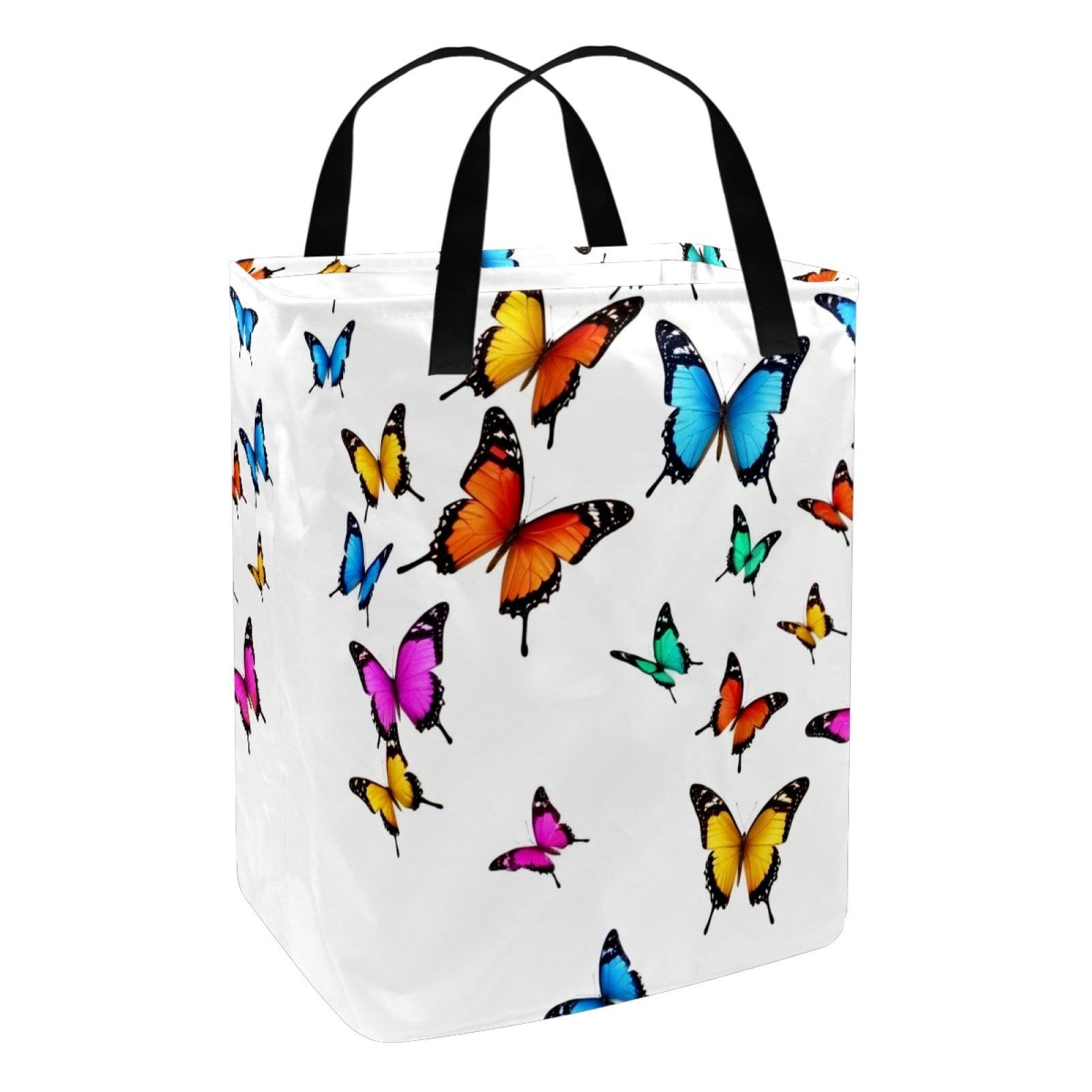 Laundry basket,Colorful butterflies，Kids hampers for laundry,Small ...