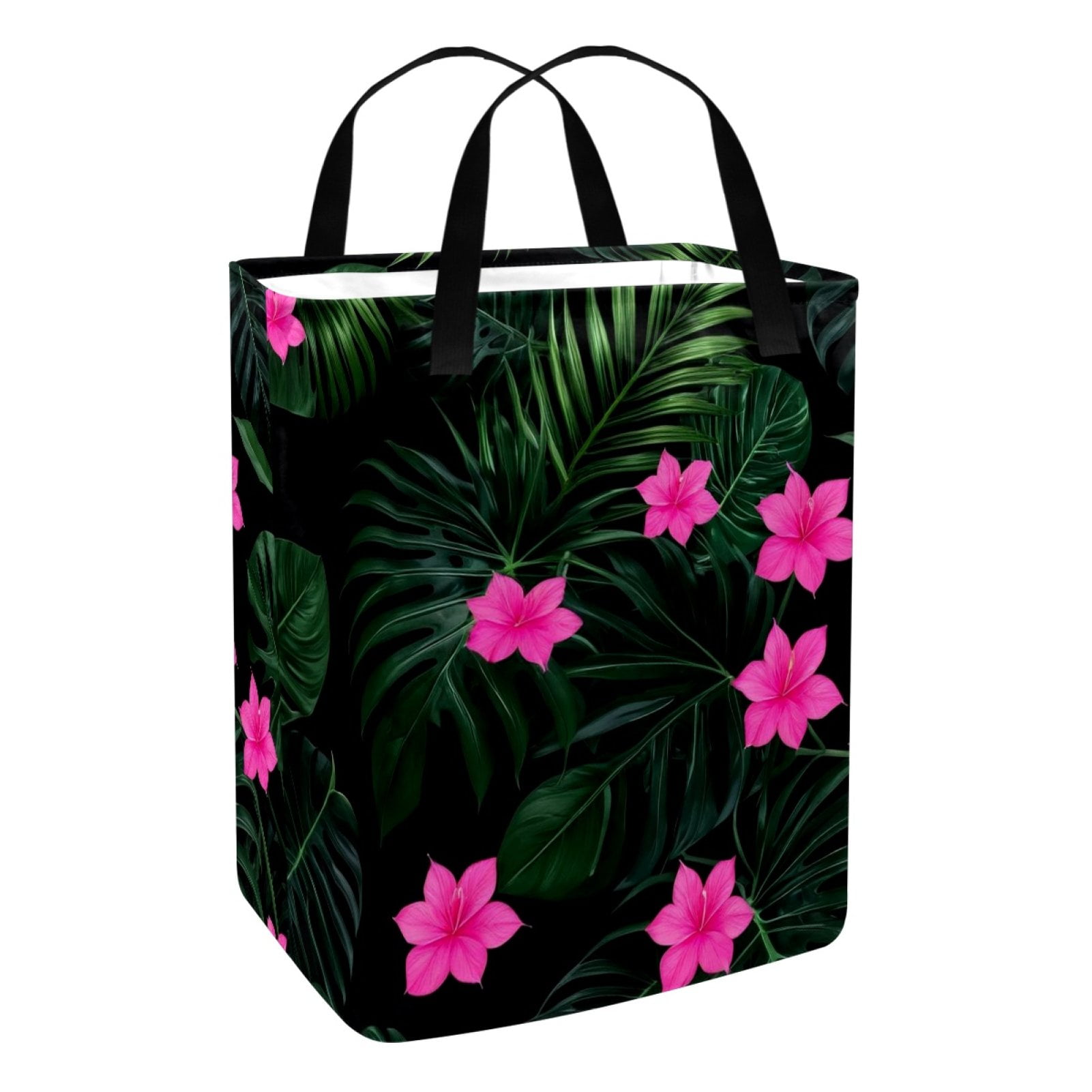 Laundry basket,pulm leaves，Bathroom laundry hamper,Clean and dirty