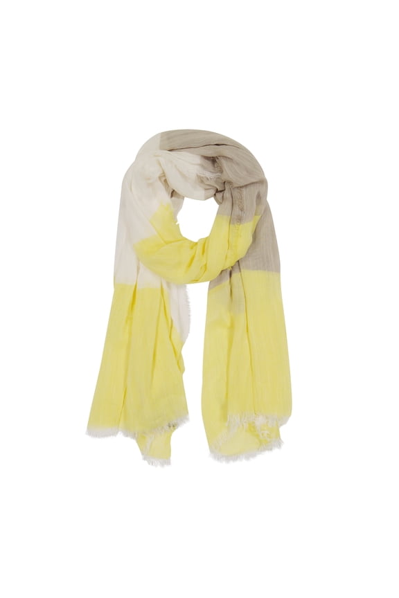 Color Block Stripe Scarf, Limelight