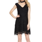 Laundry By Shelli Segal Women's Reversible Wrap Dress - Black/White Geo Print, 3/4 Sleeve, Small