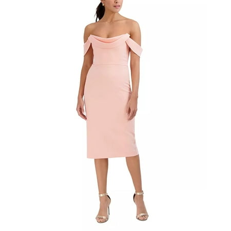 Laundry by Shelli Segal Off The Shoulder Draped Sheath Dress