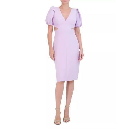 Laundry by Shelli Segal Puff Sleeve Cutout Sheath Dress